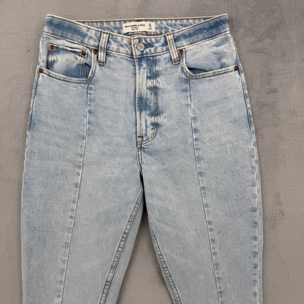 Abercrombie Fitch The Skinny High Rise Curve Love Jeans Light Wash  Size‎ 27 - Picture 2 of 14
